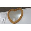 Image 1 : Wicker Framed Heart Shaped Mirror - No Shipping