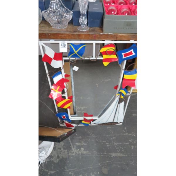 Framed Nautical Mirror - No Shipping