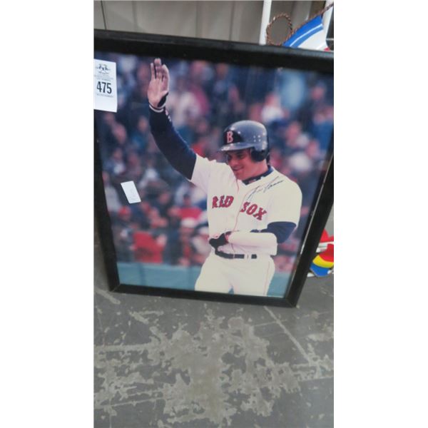 Framed Autographed Red Sox Player Photo - 22" x 18"