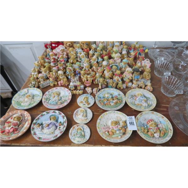 Lot of Cherished Teddies, Figurines & Figural Plates