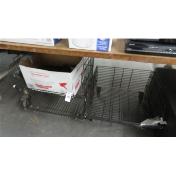 Metal Portable Storage Bins (2)