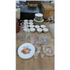 Image 1 : Crystal Bowl, Glass Pitcher & Painted China