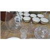 Image 2 : Crystal Bowl, Glass Pitcher & Painted China