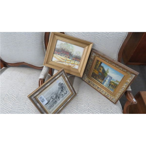 Civil War Print, Farm Print, Oil On Board (3)