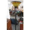 Image 1 : Torchier Lamp w/ Leaded Glass Shade