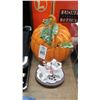 Image 1 : Ceramic Pumpkin Punch Bowl & Coca Cola Bear Figurines