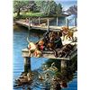 Image 1 : NEW DIY PAINT BY NUMBERS KIT DOCK PUPPYS AND DUCKS