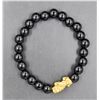 Image 1 : #105-NATURAL BLACK OBSIDAN ,DRAGON BRACELET