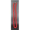 Image 1 : #118-RED CORAL NECKLACE 8MM/17"