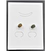 Image 1 : #33-NATURAL ETHIOPIA BLACK OPAL 4X6 STUID EARRINGS
