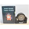 Image 1 : HIGH GLOSS TABLE CLOCK + QUARTZ MANTEL CLOCK