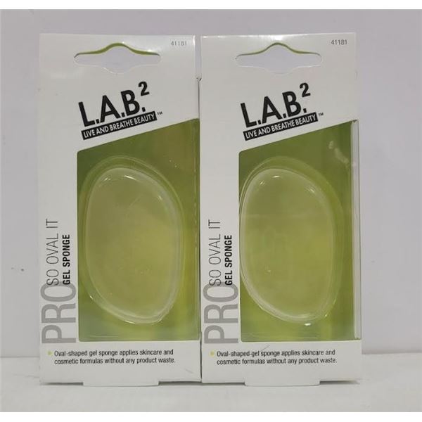 2 NEW SEALED L.A.B.2 PRO "SO OVAL IT" GEL SPONGES