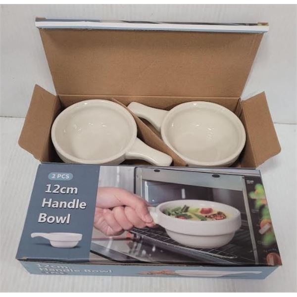 2 X 2 PACKS NEW SEALED 12CM HANDLED BOWLS