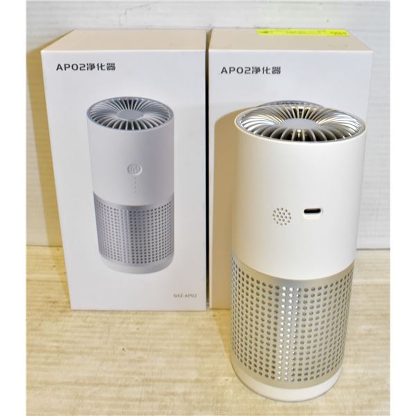 2 DESKTOP USB AIR PURIFIERS- WHITE