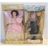 Image 1 : PAIR OF PORCELAIN DOLLS IN THEIR ORIGINAL BOXES