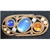 Image 1 : VINTAGE OVAL LARGE STONE BROOCH