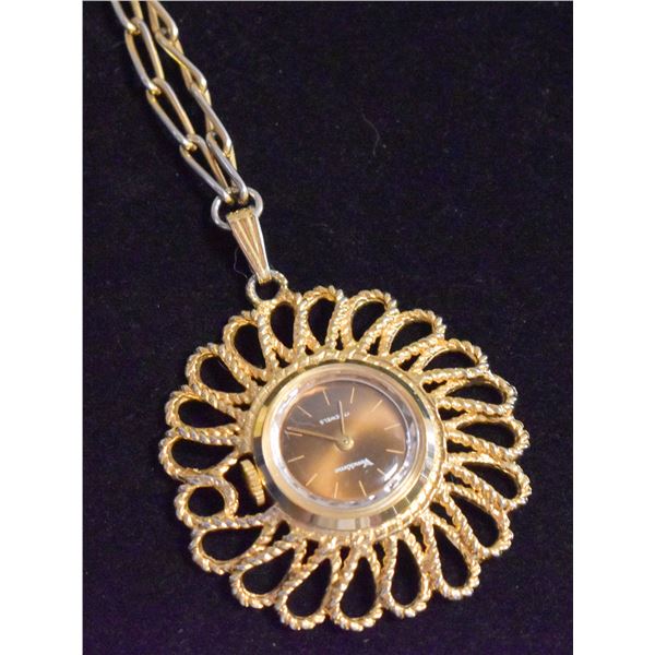 VINTAGE VENDOME WATCH NECKLACE WITH 17 JEWELS