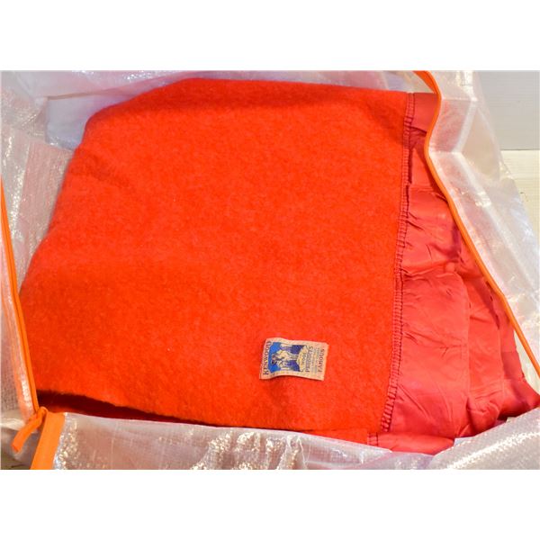 VINTAGE KENWOOD WOOL RED BLANKET