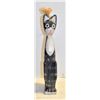 Image 1 : 19 INCH TALL WOODEN CAT WITH ROPE TAIL