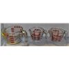 Image 1 : SET OF 3 PYREX GLASS MEASURING CUPS