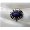 Image 1 : 9)  PURPLE TURQUOISE WITH COPPER OVAL RING