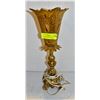 Image 1 : VINTAGE BRASS FLUTED PEDESTAL LAMP