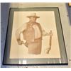 Image 1 : JOHN WAYNE 18X24 LITHOGRAPH 1979 FRAMED PICTURE