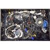 LARGE CRATE OF ALL KINDS OF ELECTRONIC CORDS AND