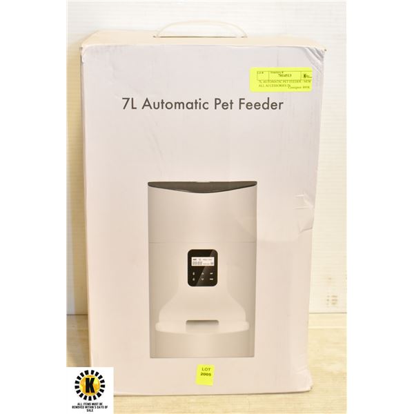 7L AUTOMATIC PET FEEDER - NEW ALL ACCESSORIES IN