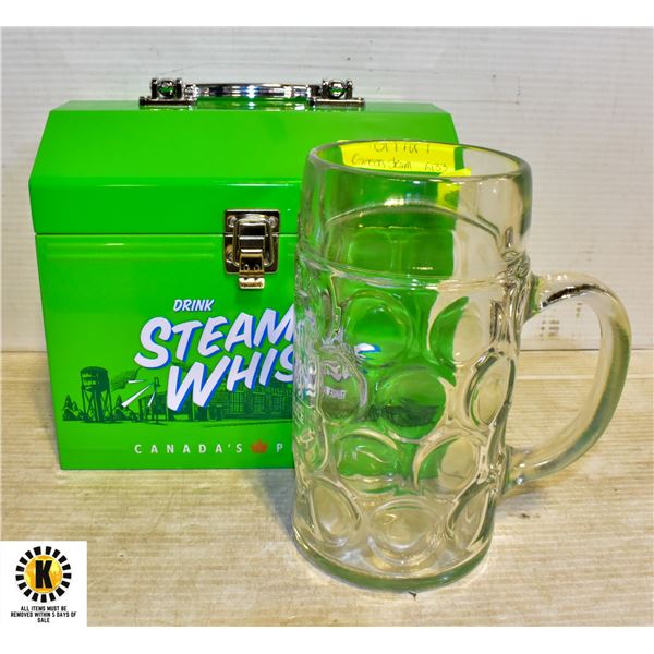 GREEN STEAM WHISTLE PILSNER METAL LUNCH BOX