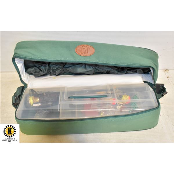 TACKLE BOX WITH TACKLE &REEL IN CARRY TACKLE TOTE