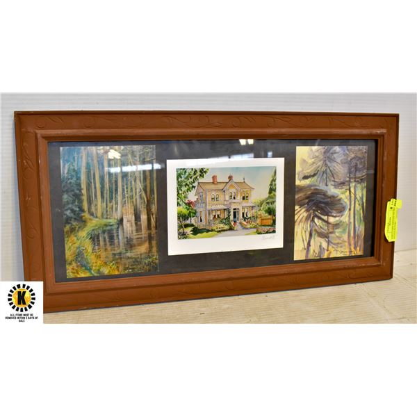 EMILY CARR VINTAGE TRI FRAMED ESTATE PICTURE