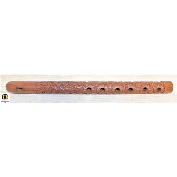 CARVED ROSEWOOD FLUTE