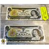 Image 1 : 2) 2X UNCIRCULATED SEQUENTIAL $1 BILLS 1973