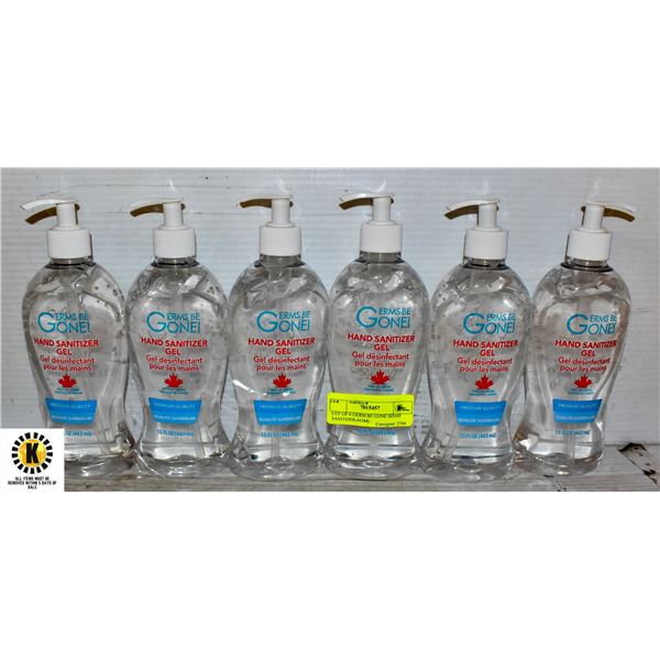 LOT OF 6 GERM BE GONE HAND SANITIZER,443ML