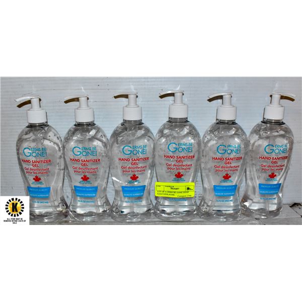 LOT OF 6 GERM BE GONE HAND SANITIZER,443ML