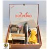 Image 1 : CIGAR BOX WITH SMALL ANTIQUES