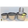 Image 1 : TUPPERWARE TRIPLE CANISTER SET WITH SCOOP