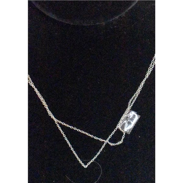 #343-STERLING SILVER 925 NECKLACE 18" (2PCS)