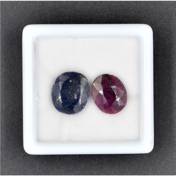 #243-RED RUBY&SAPPHIRE GEMSTONE 19.70CT