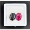 Image 1 : #255-RED BERYLE & SAPPHIRE GEMSTONE 255CT