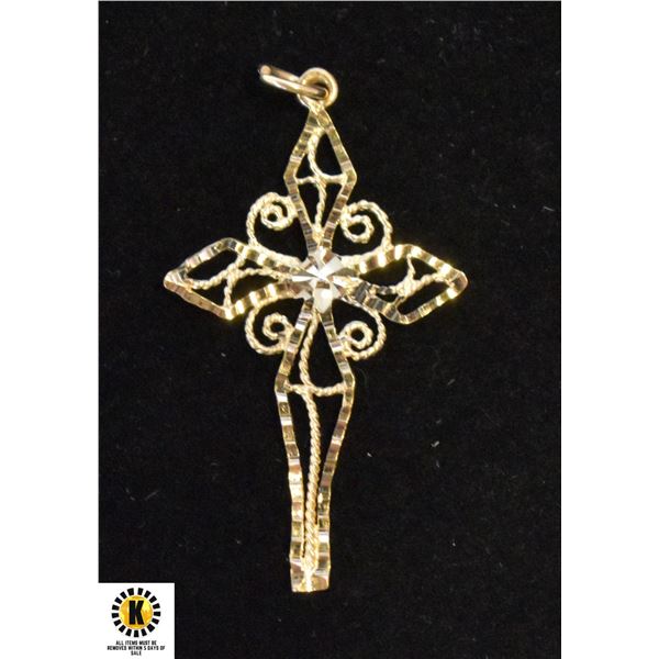 EC93-41 10K YELLOW GOLD CROSS PENDANT