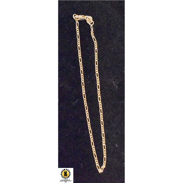 EC93-22 10K YELLOW GOLD BRACELET 8" LONG