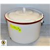 Image 1 : ENAMEL WARE POT WITH LID
