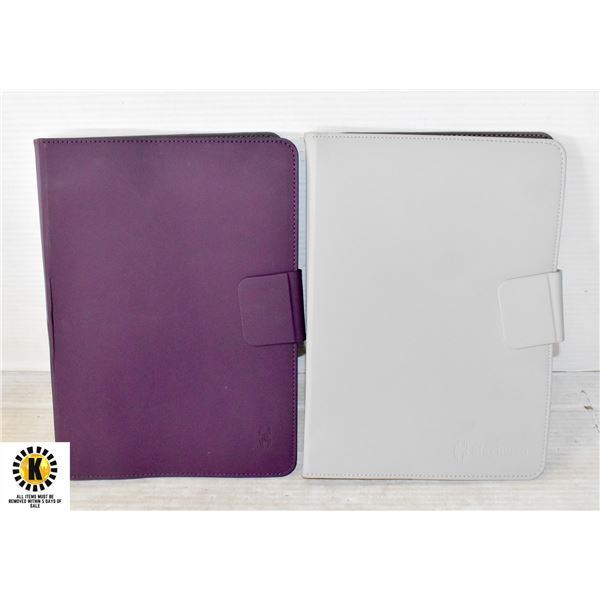 SET OF 2 TABLET CASES - 1 GREY AND 1 PURPLE