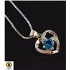 Image 1 : NEW BLUE HEART 925 STERLING SILVER NECKLACE