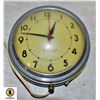 Image 1 : VINTAGE WESTCLOCK HANGING WALL CLOCK - ALUMINUM