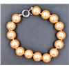 #375-SEA SHELL PEARL BRACELET  12MM /7.5"