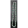 #123- FRESH WATER PEARL& GREEN JADE NECKLACE