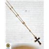 Image 1 : STERLING SILVER .925/GOLD OVERLAY CROSS NECKLACE